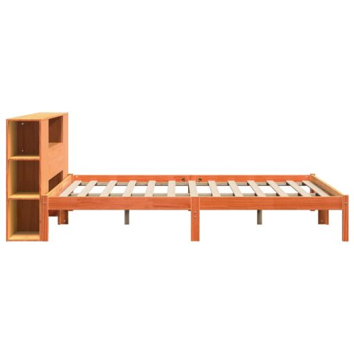 Letto Libreria Senza Materasso Marrone Cera 180x200 Cm In Pino - Image 5