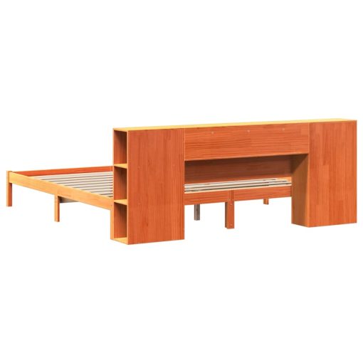 Letto Libreria Senza Materasso Marrone Cera 180x200 Cm In Pino - Image 6