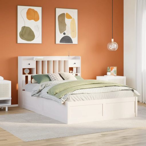 Giroletto Senza Materasso Bianco 140x200 Cm Legno Massello Pino