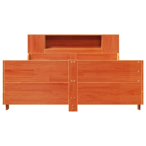 Giroletto Senza Materasso Marrone Cera 160x200 Cm Legno Di Pino - Image 4