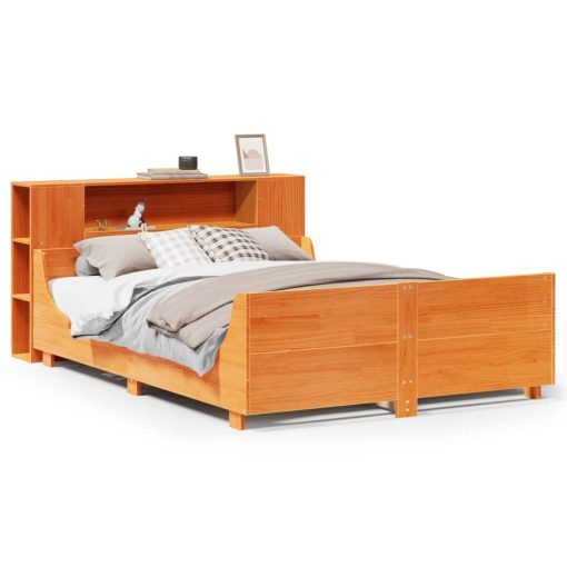 Letto Senza Materasso Marrone Cera 140x190 Cm In Legno Di Pino - Image 2