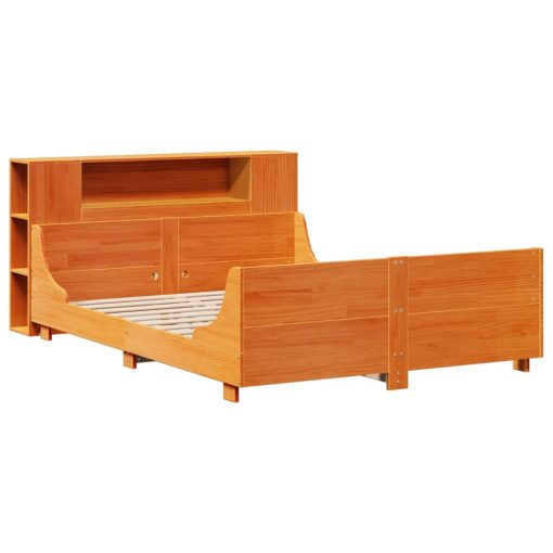Letto Senza Materasso Marrone Cera 140x190 Cm In Legno Di Pino - Image 3