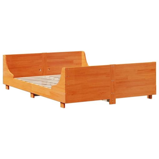 Letto Senza Materasso Marrone Cera 140x190 Cm In Legno Di Pino - Image 5