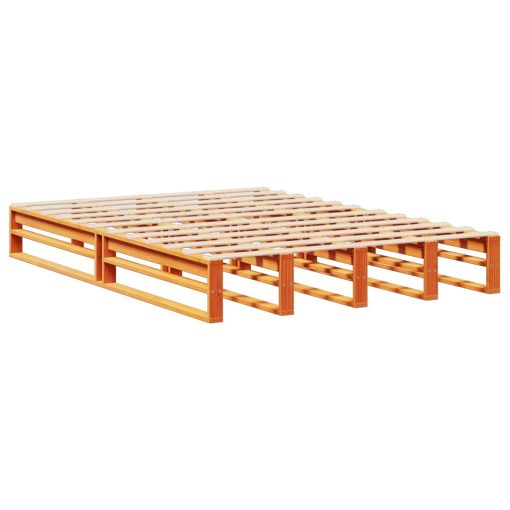 Letto Libreria Senza Materasso Marrone Cera 140x200 Cm Legno - Image 6