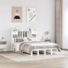 Letto Libreria Senza Materasso Bianco 140x200 Cm Legno Di Pino
