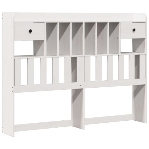 Letto Libreria Senza Materasso Bianco 140x200 Cm Legno Di Pino - Image 6
