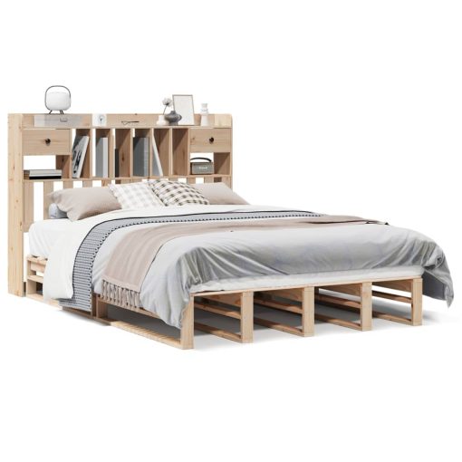 Letto Libreria Senza Materasso 150x200 Cm In Legno Di Pino - Image 2