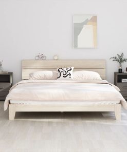 Comodini Hamar 2 Pz Grigio Chiaro 40x35x62 Cm Legno Di Pino