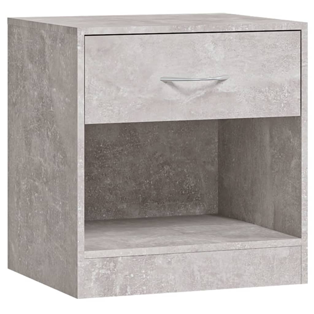 Comodini 2 Pz Con Cassetto Grigio Cemento - Image 6