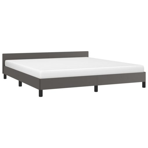Giroletto Con Testiera Senza Materasso Grigio 180x200 cm - Image 3