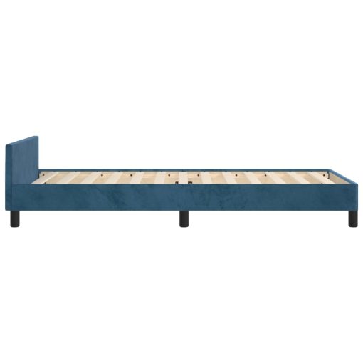 Giroletto Senza Materasso Blu Scuro 90x190 Cm In Velluto - Image 6