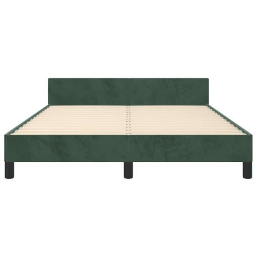 Giroletto Senza Materasso Verde Scuro 140x200 Cm In Velluto - Image 5