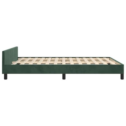 Giroletto Senza Materasso Verde Scuro 140x200 Cm In Velluto - Image 6