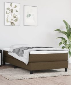 Materasso A Molle Insacchettate Marrone Scuro 90x200x20 cm