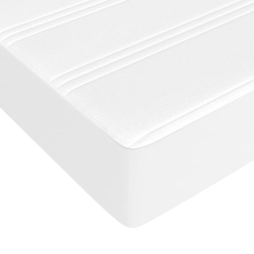 Materasso A Molle Bianco 90x200x20 Cm In Similpelle - Image 5