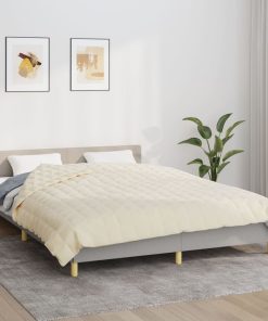 Coperta Ponderata Crema Chiaro 200x200 Cm 13 Kg Tessuto