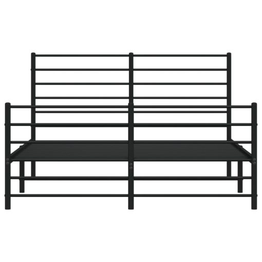 Giroletto Con Testiera E Pediera Metallo Nero 150x200 cm - Image 6