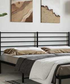 Testiera In Metallo Nero 193 cm