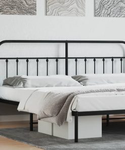 Testiera In Metallo Nero 193 cm