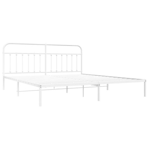Giroletto Con Testiera Metallo Bianco 193x203 cm - Image 3