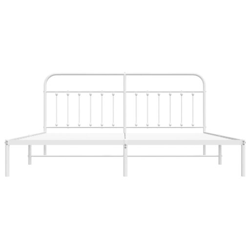 Giroletto Con Testiera Metallo Bianco 193x203 cm - Image 6
