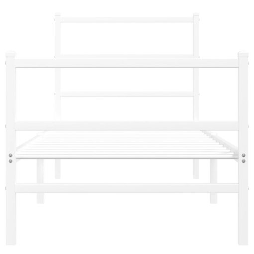 Giroletto Con Testiera E Pediera Metallo Bianco 80x200 cm - Image 5
