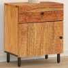 Comodino 50x33x60 Cm In Legno Massello Di Acacia