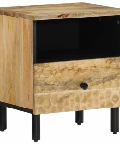 Comodino 40x33x46 Cm In Legno Massello Di Mango