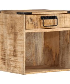 Comodino 40x30x37 Cm In Legno Massello Di Mango