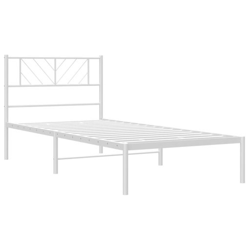 Giroletto Con Testiera Metallo Bianco 90x200 cm - Image 4