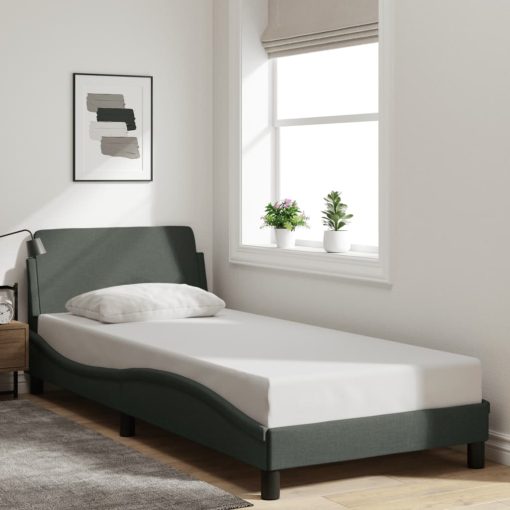 Giroletto Senza Materasso Grigio Scuro 90x190 Cm Tessuto