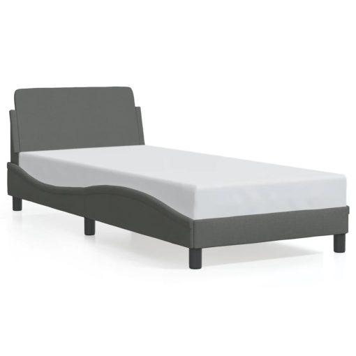 Giroletto Senza Materasso Grigio Scuro 90x190 Cm Tessuto - Image 2