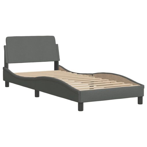 Giroletto Senza Materasso Grigio Scuro 90x190 Cm Tessuto - Image 3