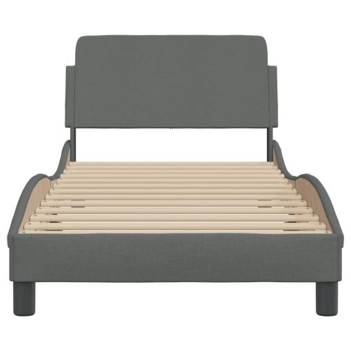 Giroletto Senza Materasso Grigio Scuro 90x190 Cm Tessuto - Image 4
