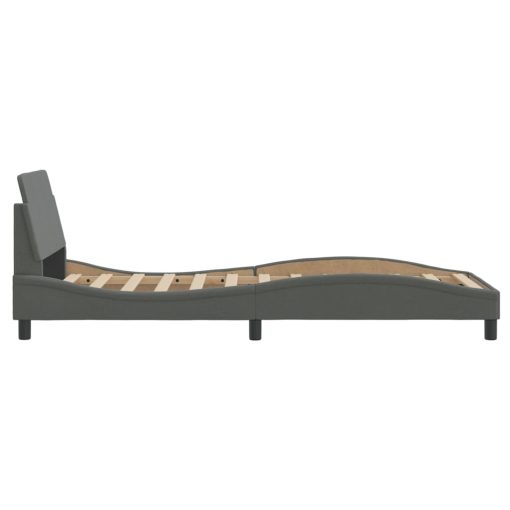 Giroletto Senza Materasso Grigio Scuro 90x190 Cm Tessuto - Image 5