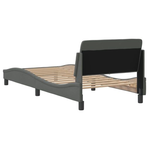 Giroletto Senza Materasso Grigio Scuro 90x190 Cm Tessuto - Image 6