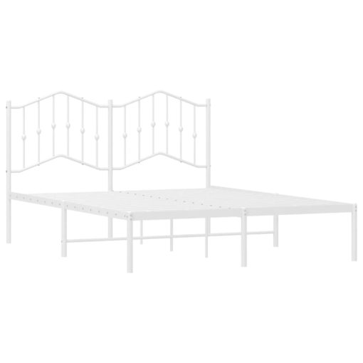 Giroletto Con Testiera Metallo Bianco 140x200 cm - Image 4