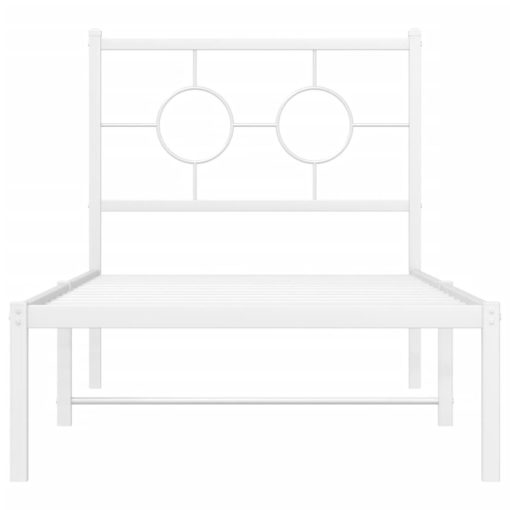 Giroletto Senza Materaso Con Testiera Metallo Bianco 75x190 cm - Image 5