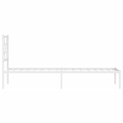 Giroletto Senza Materaso Con Testiera Metallo Bianco 75x190 cm - Image 6