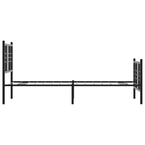 Giroletto Con Testiera E Pediera Metallo Nero 80x200 cm - Image 5