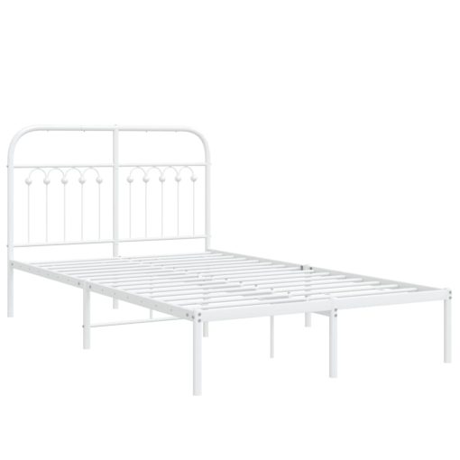Giroletto Con Testiera In Metallo Bianco 120x200 cm - Image 3