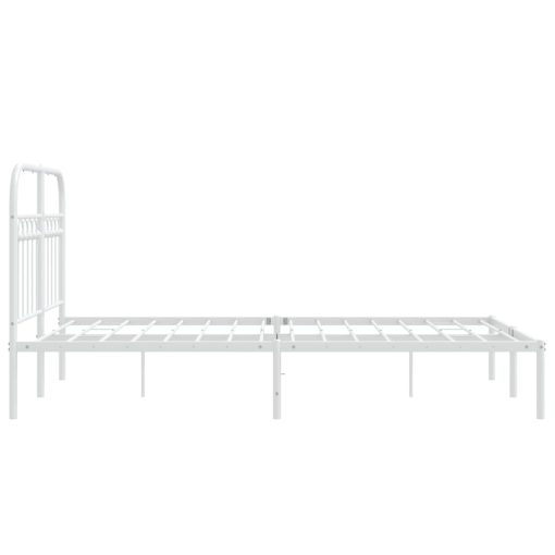 Giroletto Con Testiera In Metallo Bianco 120x200 cm - Image 5