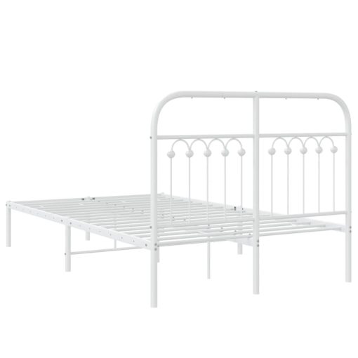Giroletto Con Testiera In Metallo Bianco 120x200 cm - Image 6