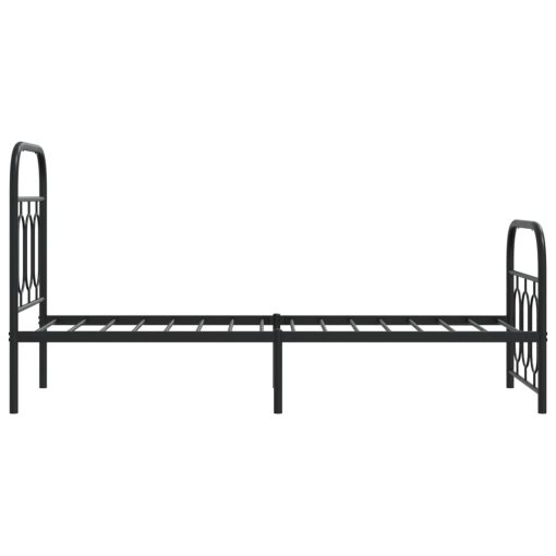 Giroletto Con Testiera E Pediera Metallo Nero 75x190 cm - Image 5