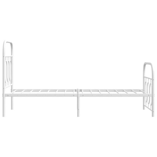 Giroletto Con Testiera E Pediera Metallo Bianco 75x190 cm - Image 5