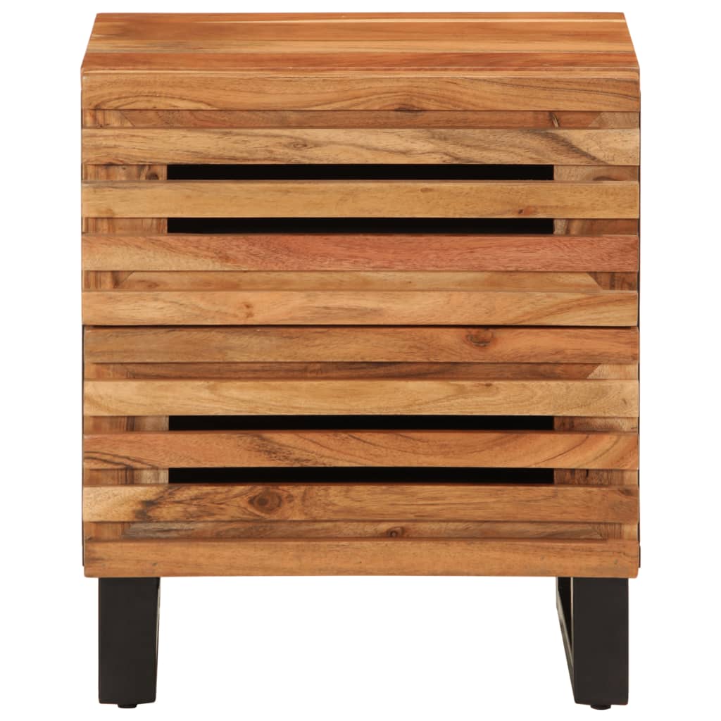 Comodini 2pz 40x34x46 Cm In Legno Massello Di Acacia - Image 4