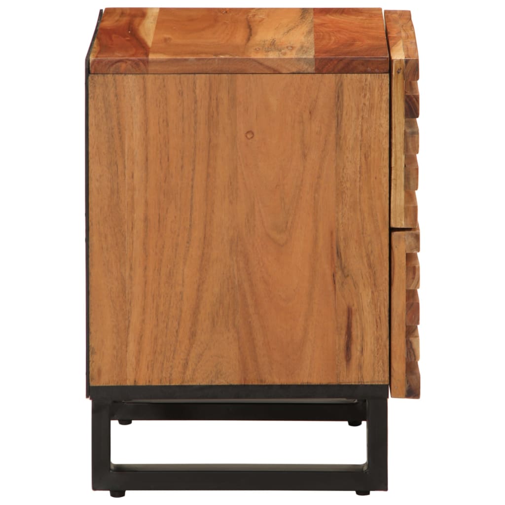 Comodini 2pz 40x34x46 Cm In Legno Massello Di Acacia - Image 5