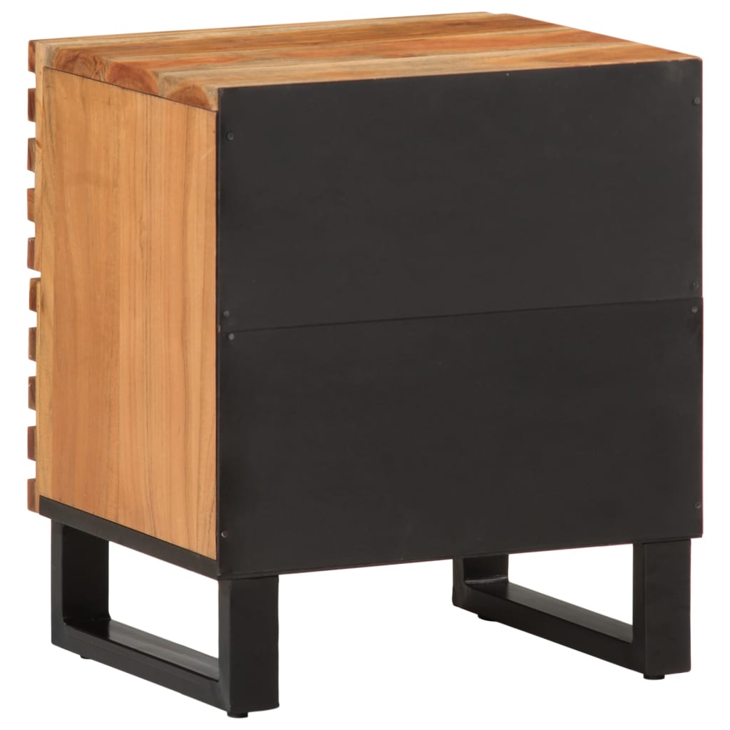Comodini 2pz 40x34x46 Cm In Legno Massello Di Acacia - Image 6