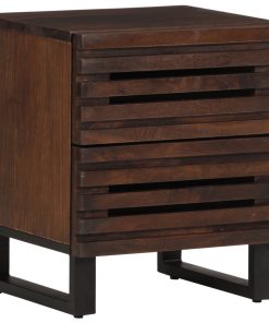 Comodino 40x34x46 Cm In Legno Massello Di Mango
