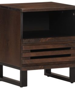 Comodino 40x34x46 Cm In Legno Massello Di Mango